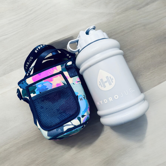 HydroJug Handbags - HydroJug Water Bottle with Carrier - 73oz - Light Blue/Multicolor